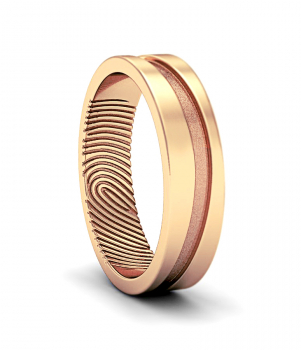 Кольцо с отпечатком пальца (Мод.121)